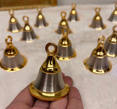 35 Rs each on buying 🏷in bulk | Call 📞 at 8619550223 bells for couple welcome LAMANSH® Silver Golden Plated Bells 🔔 for welcoming couple's in wedding | German silver Gift Bells 🔔 for wedding guests