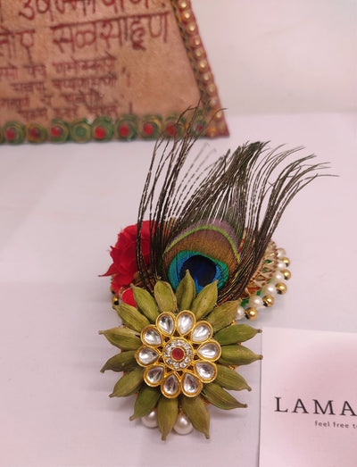 LAMANSH elaichi brooches LAMANSH® Designer Elaichi Brooches for Guests Barati Welcome in Weddings | Elaichi brooch with Mor pankh 🦚 & kundan 💫 stone