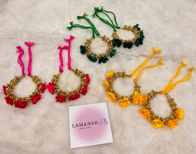 LAMANSH Floral 🌺 Giveaways LAMANSH Free size Floral Bracelets bangles for haldi mehendi favors giveaways 🎁 for bridesmaids