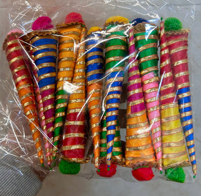 Lamansh mehendi cones LAMANSH® Designer Gota Pompom Mehendi Cones for Hand Natural Mehndi Cones for Hand Designing Reddish Brown Color Long Lasting Mehandi