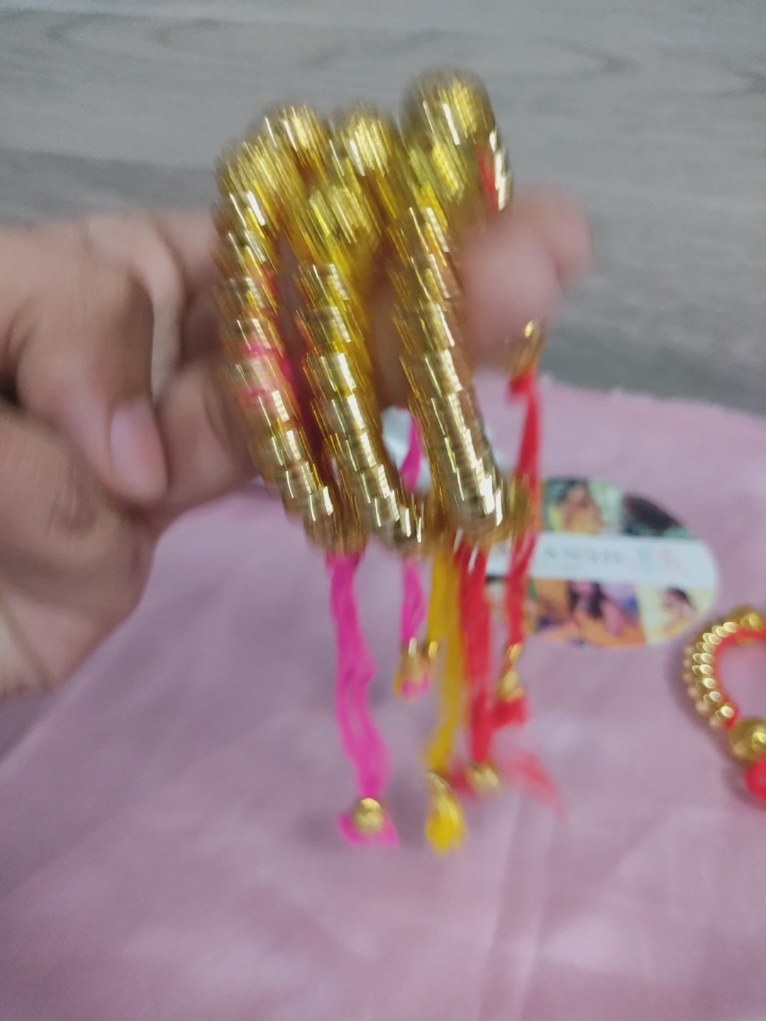 LAMANSH® Set of 50 (Free size) Artificial Flower Bracelets Kade Bangles Hathphool for Bridesmaid Giveaways / Best wedding favors return gift (Video attached)