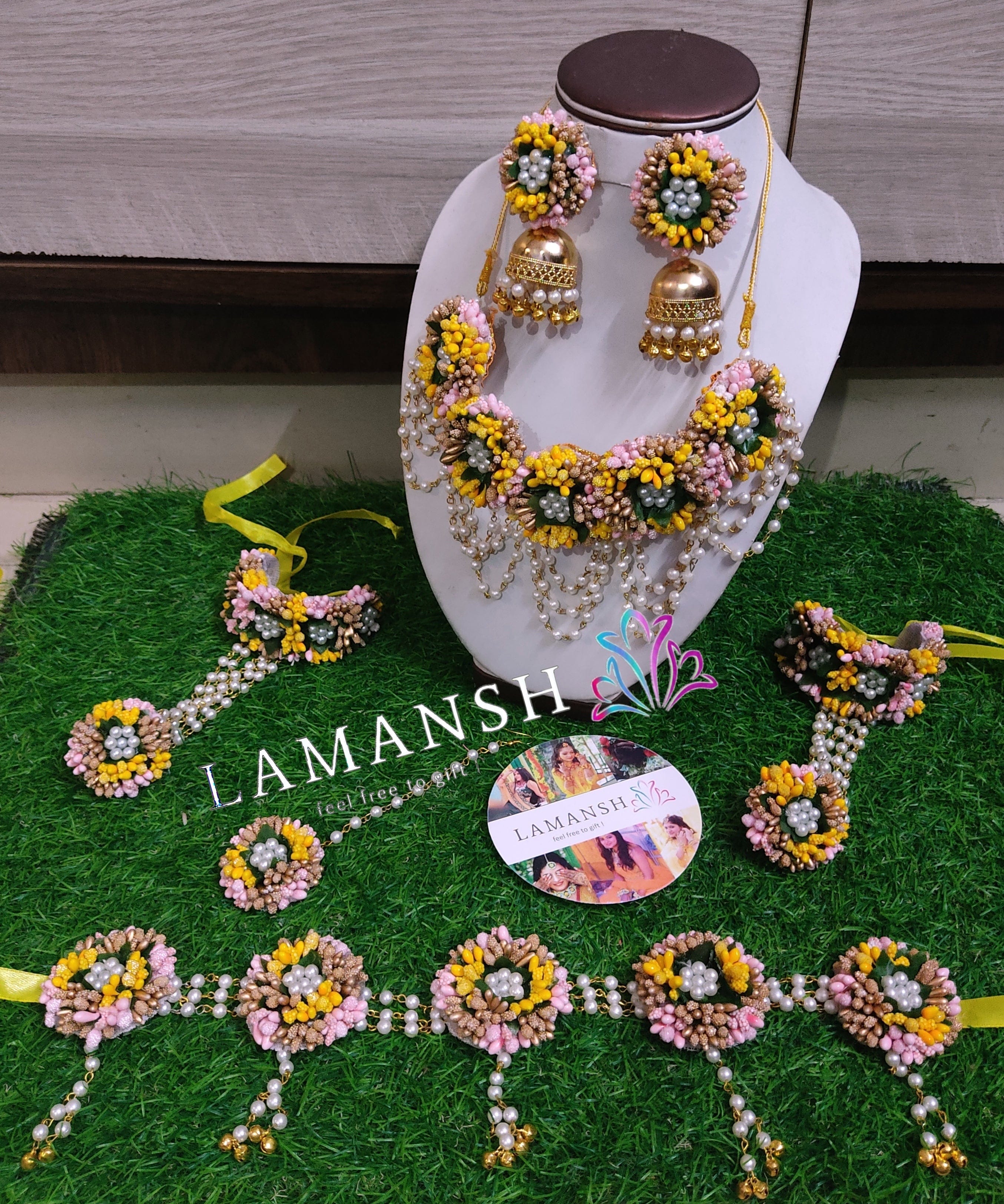 Bridal Dohale Jevan Artificial Flower Jewellery LAMANSH® Bridal