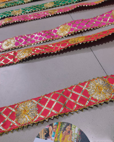 Lamansh Barati Swagat mala Asorted Colours / Fabric / 10 LAMANSH® Pack of 10 Fabric Designer Barati Swagat Mala / Dupatta / Stole For Wedding Guest Entry