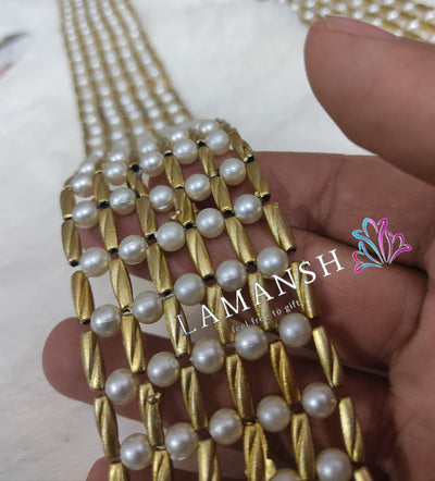 Lamansh Barati Swagat mala LAMANSH® |Akash Collection ✨| Royal Barati Swagat Moti Dupatta's Mala Necklace for Guests Welcome in Wedding / Excellent ✨Hand Finishished Stole