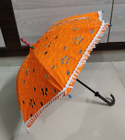 LAMANSH Decorative umbrella LAMANSH® ( Pack of 5 ) Mirror Work ✨ Designer Indian Wedding decoration Umbrellas / Decorative umbrella's for Haldi mehendi pooja decoration