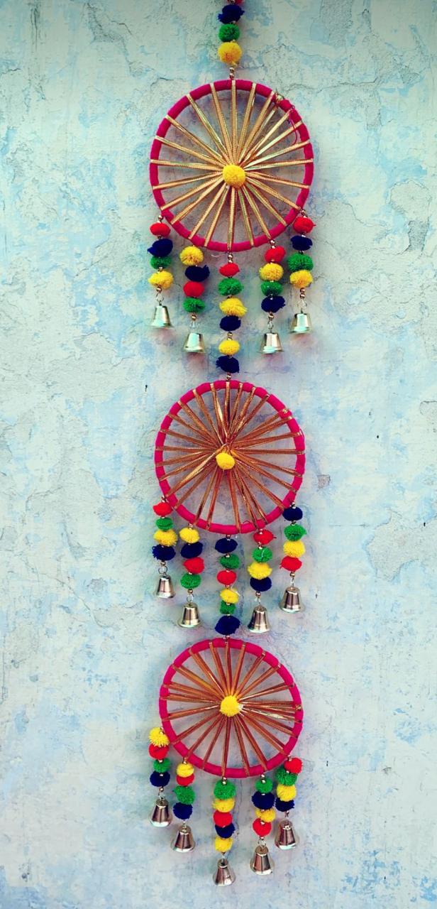 LAMANSH feet Gota Chakri Hangings Wedding Decor Dreamcatcher Wall  Hangings Indian Shaadi Decorations Decor Photobooth Backdrop