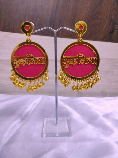LAMANSH Floral 🌺 Giveaways Assorted Colour ( Any random color will come ) / 1 Pair Bride side Earrings LAMANSH® (Pack of 1 pair) Bridal Earrings ( Dulhan )