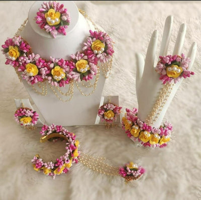 Flower Jewellery set With bracelet set 