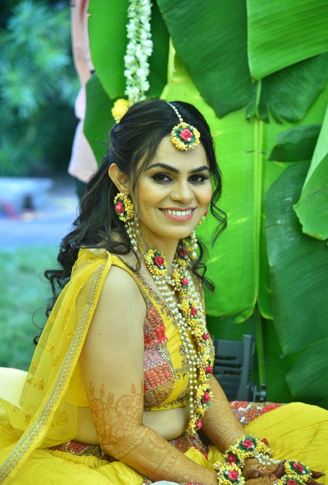 Real Flower Mehndi Day Jewellery Real Flower Jewellery, Haldi