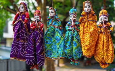 LAMANSH Kathputi/Puppet Multicolor / Wood / 10 Pair ( 10 Male & 10 Female ) Lamansh® Pack of 10 Pair Rajasthani Handcrafted Handmade Kathputi/Puppet for Home Décor / Wood Folk Puppets, Standard, 10 Male and 10 Female Puppet