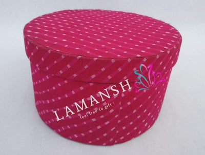 LAMANSH Multicolor / Cardboard / 50 LAMANSH® ( Pack of 50, 8 inch diameter) Rajasthani sweet Hamper Box for Wedding Functions / Round Cardboard Meethai Boxes