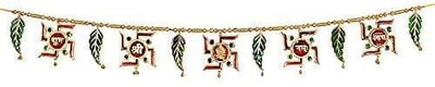 LAMANSH Multicolor / Metal / 3.5ft. LAMANSH®(pack of 5) Metal Decorative Ethnic Bandarwal Toran Door Hangings / Swastik Hanging Toran