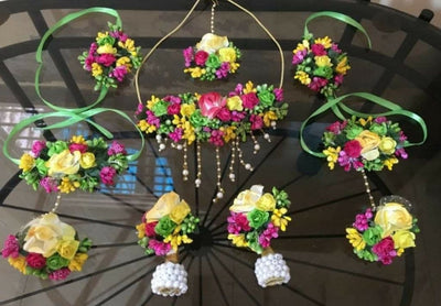 Flower Jewellery set with Jhumki Earrings set 