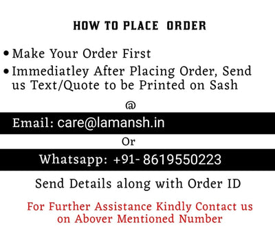 LAMANSH ® personalized sash stoles LAMANSH® 4 inch width Personalized Customizable Sash for Fashion Shows, Corporate Functions, College Freshers Party, Bachelor Party, Fun Games, Wedding Functions