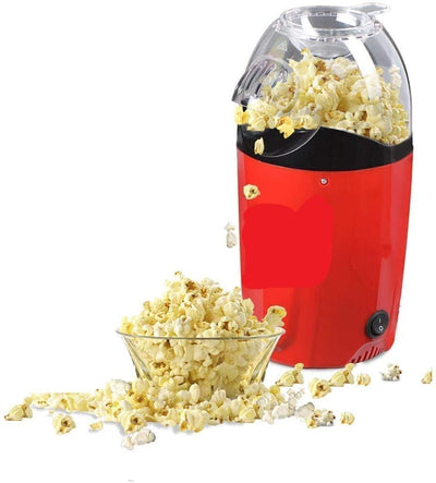 LAMANSH Popcorn Popper Electric Machine Snack Maker Red / Steel / Standard Hot Air Popcorn Maker, Popper Electric Machine Snack Maker, with Measuring Cup and Removable Lid/Instant Popcorn Grade Aluminum Alloy Oil Free Popcorn Maker