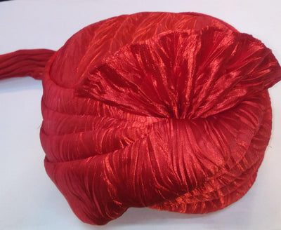 LAMANSH safa pagdi Pack of 10 LAMANSH Pack of 10 Red Safa Pagdi For wedding / Readymade Turban for Barati Guests