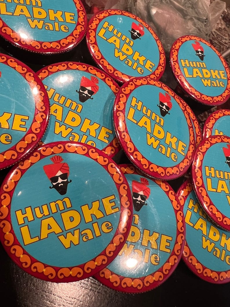 LAMANSH Set of 50 44 mm LADKEWALE 👳 Brooches for Wedding Guests Wedding Badges for Groom side Guests