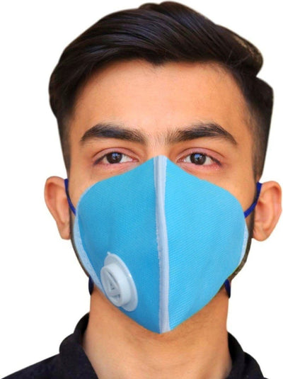 New Jaipur Handicraft Anti - Pollution Mask 😷 Lamansh™ (Pack of 5) ply Anti Pollution Safety Respirator Mask 😷 with filter valve 🆓 FREE Delivery !!