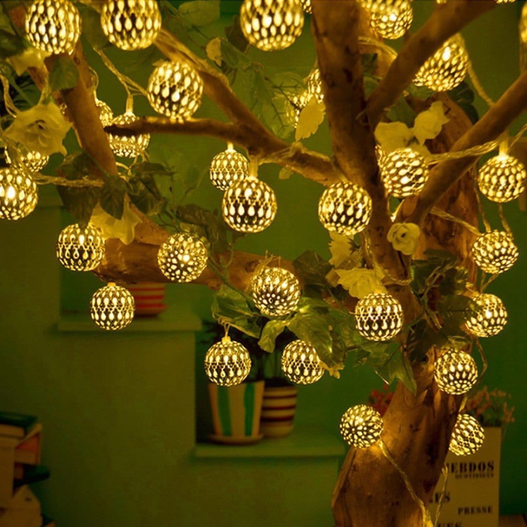 New Jaipur Handicraft Special Metal Round Light / Diwali Lights for Room Decoration - Lamansh