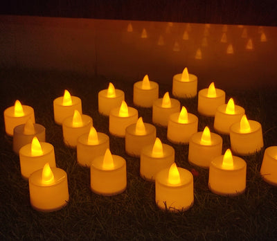 New Jaipur Handicraft ELECTIC CANDLES 🕯 LAMANSH® LED Candles for Ganpati Decor Flameless 🔥Electric LED Candles for Diwali / Candles for Home 🏠Decoration