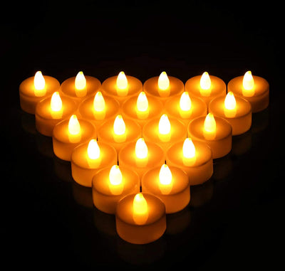 New Jaipur Handicraft ELECTRIC CANDLES 🕯 Lamansh® Pack of 10 LED Candles 🕯 / Flameless 🔥Electric LED Candles for Home Decor / Plastic Tea Light Candles