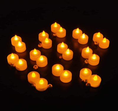 New Jaipur Handicraft ELECTRIC CANDLES 🕯 Lamansh® Pack of 10 LED Candles 🕯 / Flameless 🔥Electric LED Candles for Home Decor / Plastic Tea Light Candles