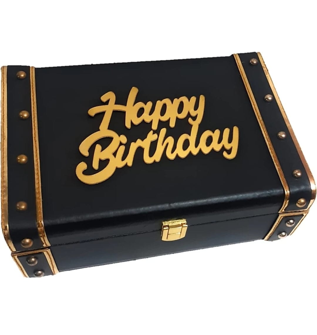 LAMANSH® Leatherette Trunk boxes with HAPPY BIRTHDAY name plate