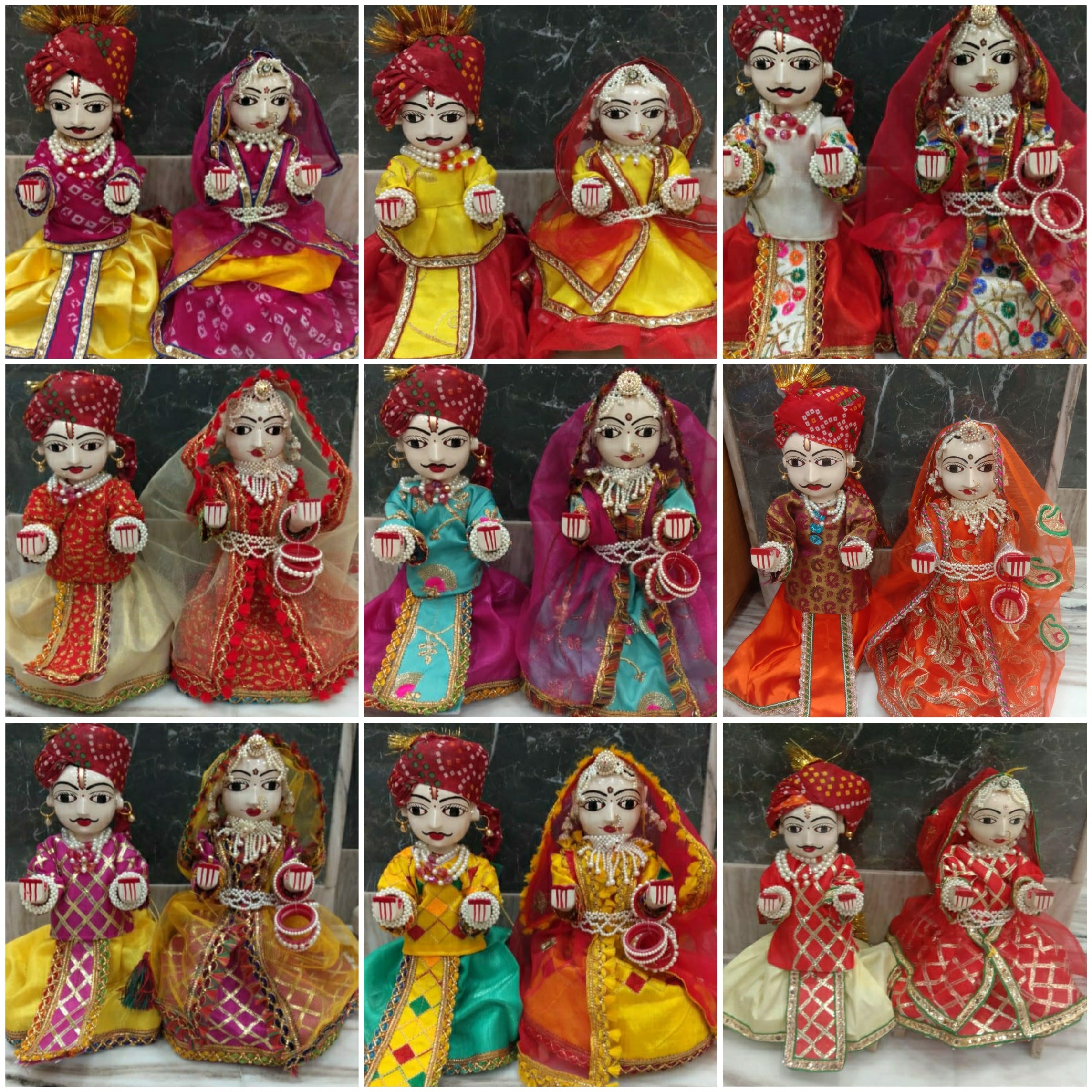 Handmade Isar Gangaur Idols for Pooja