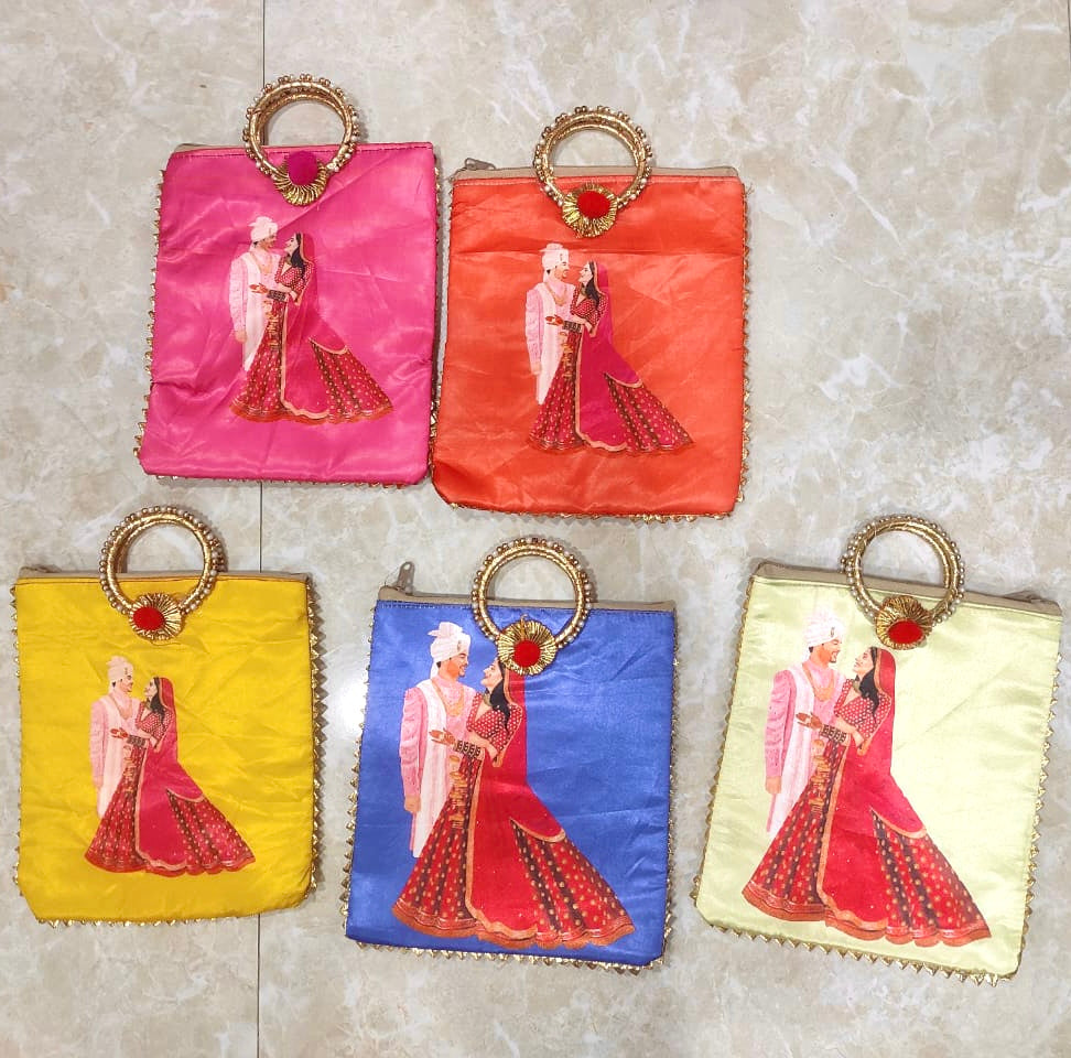 Wedding Return gift bags / Wedding ceremonycouple printed gift 🎁 hand bags for return gifting and giveaways to bridesmaids and guests