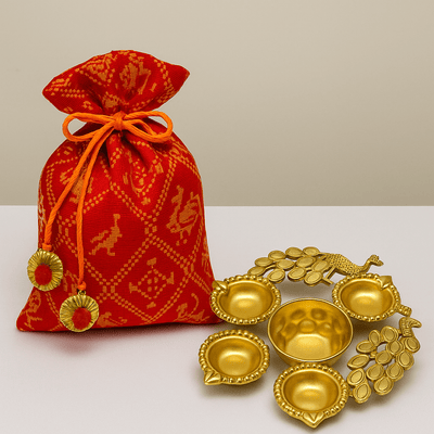 100 rs combo on buying 25+ combo's / WhatsApp at 8619550223 to order 🔥 diwali hampers 1 combo Gift 🎁 combo for Diwali, Ganesh Chaturthi, Navratri, Puja or weddings / combo of patola potli and metal urli