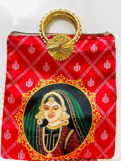 100 Rs each on buying 🏷in bulk | Call 📞 at 8619550223 rani gift bag LAMANSH 10*9 inch Raja Rani Rajasthani Print Bags for Return Gifting 🎁 in Wedding & Pooja ceremony