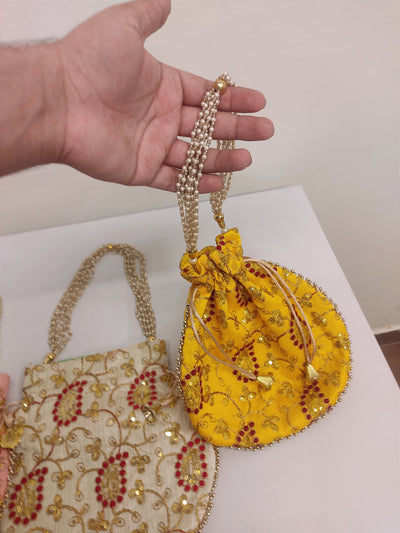 100 Rs each on buying 🏷in bulk | Call 📞 at 8619550223 Women's Potli Bag LAMANSH® Embroidered Potli Bags for Return Gifting 🎁 & Wedding Favors
