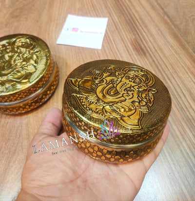 100 Rs each on Purchasing in bulk 📱at 8619550223 steel gift box PREORDER 🏷 - LAMANSH® Ganpati 🕉Meenakari work steel gift 🎁 boxes for Ganesh Chaturthi & Diwali