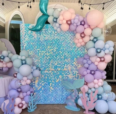 100 Rs panel on buying 64 panels | Whatsapp at 8619550223 to order event decor Rainbow color Pack of 32 Shimmer Sheets Decorative Wall Panels, Mirror Sequin Panels, Backdrop Sequin Wall for Event Decor Wedding Anniversary Birthday Party Decorations