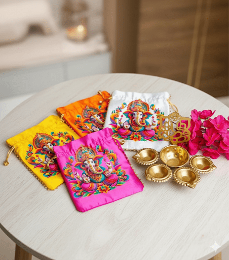 120 Rs each combo on buying 25+ combo's / WhatsApp at 8619550223 to order 🔥 diwali hampers 1 combo Gift 🎁 combo for Diwali, Ganesh Chaturthi, Navratri, Puja or weddings / combo of ganeshji potli and Ganeshji metal urli