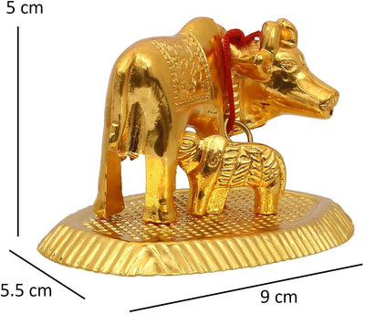 120 Rs each on buying 🏷150 qty | Call 📞 at 8619550223 Kamdhenu Cow and Calf Showpiece Pack of 100 Golden Kamdhenu Cow with Calf Idols for Return Gifts 🎁