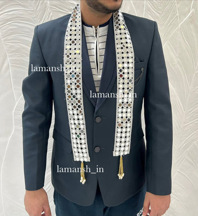 120 Rs each on buying 35+ pcs / WhatsApp at 8619550223 to order 🔥 Barati Swagat mala 1 LAMANSH Mirror work fabric Guests Welcome Barati Swagat Mala / Dupatta / Stole / Patka's For Weddings