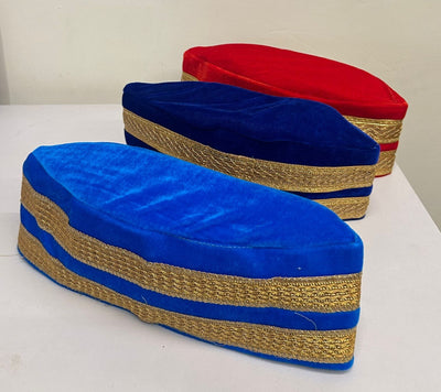 120 Rs each on buying 35+ pcs / WhatsApp at 8619550223 to order 🔥 safa pagdi Pack of 1 Anarkali cap with feather/velvet qawwalli topi for men and women/sufi cap for dance performance kitty party wedding theme qawalli mughal themee