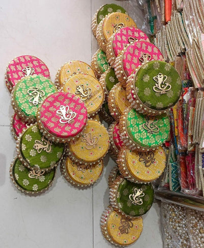120 Rs each on Purchasing in bulk 📱at 8619550223 steel gift box LAMANSH® (5 inch ) Stainless Steel Designer Ladoo Box for Return Gifting 🎁 | Gift Boxes with Ganeshji mdf cutout for Wedding Pooja Return Gifting & Favours