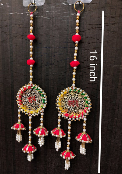 120/Rs pair on buying 🏷️50+ pairs | Whatsapp at 8619550223 shubh labh LAMANSH Decorative Shubh Labh Hangings for Navratri & Diwali Decor | Hangings for door entrance in festivals