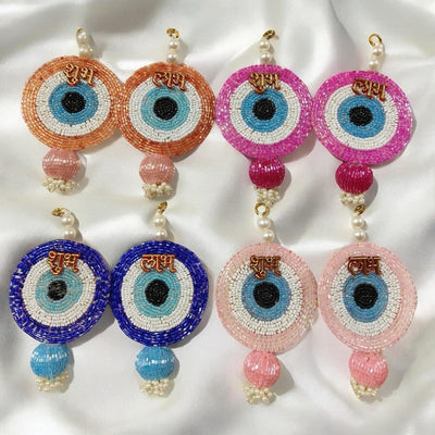 125 Rs pair on buying 25+ pairs | Whatsapp at 8619550223 Evil eyes 🧿 shubh labh hangings for festival decoration and return gifting 🎁 in pooja ceremony