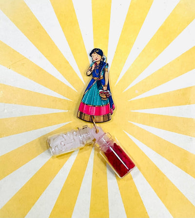 15 rs each on buying 200+ pcs / WhatsApp at 8619550223 to order 🔥 haldi kumkum Pack of 50 Mini roli chawal bottles hangings for art and craft, for making rakhi platters, return gift hampers 🎁 for festival, pooja or wedding favours