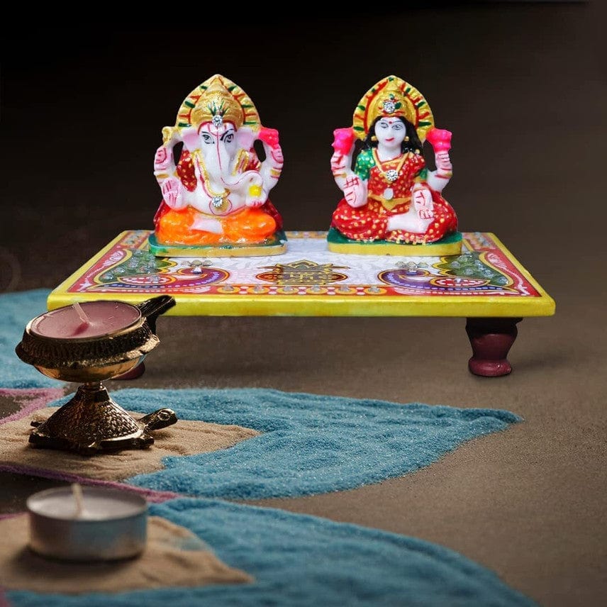 150 Rs each on buying 25 pcs / WhatsApp at 8619550223 to order 🔥 Chowki Ganesh ji 1 LAMANSH Marble Painted Laxmi Ganeshji Placed on Chowki /Marble Chowki Laxmi Ganesh for Diwali Navratri Pooja 🕉 return gifting