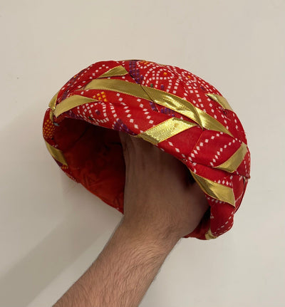 150 Rs each on buying 50+ pcs / WhatsApp at 8619550223 safa pagdi Navratri festival special safa pagdi turban / Bandhani print pagdi for guests welcome,dandiya events, corporate events