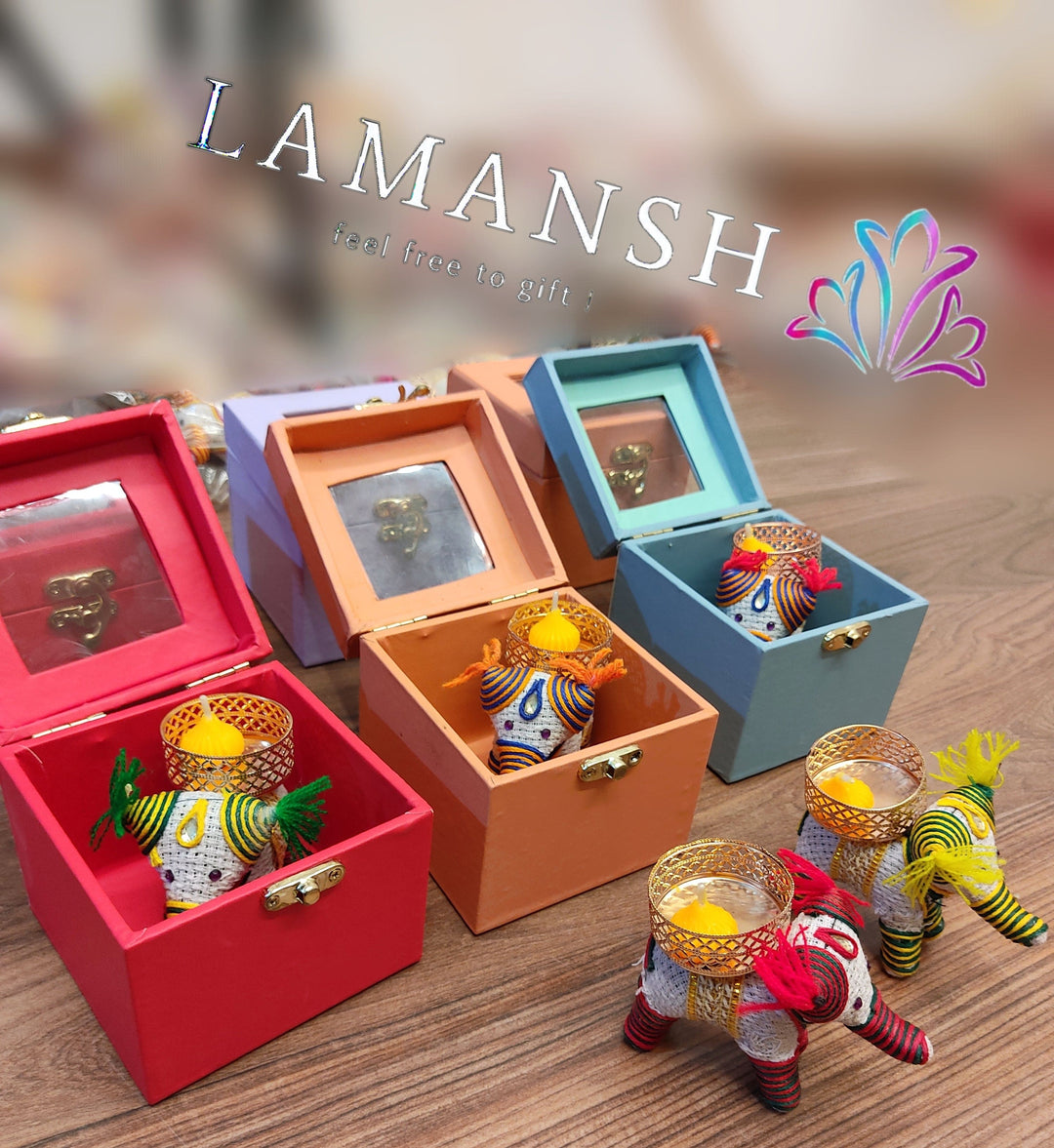 Gift Hamper for Return Gifting 🎁 in Ganesh Chaturthi 2024| Trunk box with elephant diya stand and Modak Candle 🕯️