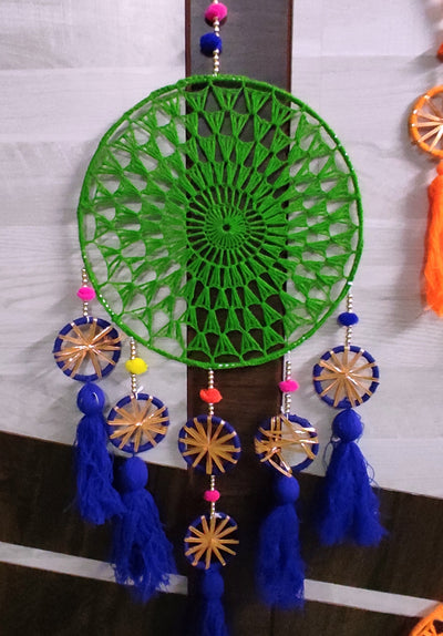 150 Rs per hanging on buying 🏷in bulk gota hangings LAMANSH® (Pack of 10 Hangings) Wool Dreamcatcher with Gota Hanging Chakri's | Decorative Hangings for Wedding & Event Backdrop