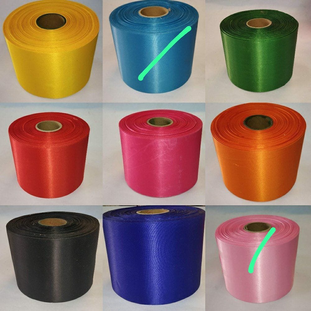 Satin 4 inch width Ribbon for Floral Arrangement, Bouquet, and Big DIY ...