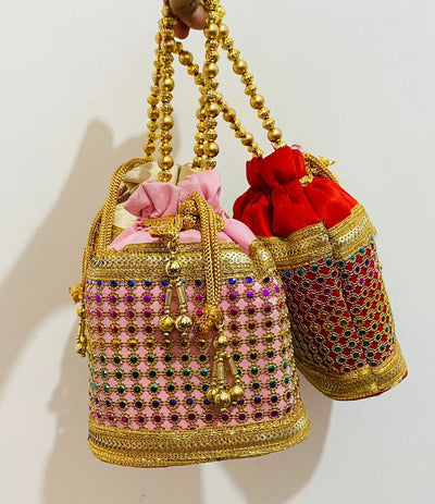 Indian Handmade Women's Embroidery Clutch Purse Potli Bag Wedding Favor  Return Gift for Guests Potli Bags for Favours Haldi/mehandi Walima - Etsy