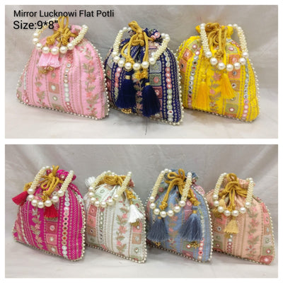 180 RS Per pc ON BUYING 🏷IN BULK Women's Potli Bag LAMANSH Designer Potli bags for wedding return gifts 🎁 / Beautiful Embroidered Potli gift bags for haldi mehendi sangeet favors for bridesmaids