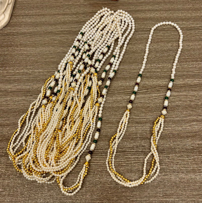 28 Rs each on buying 🏷150+ pcs | Call 📞 at 8619550223 Barati Swagat mala Designer moti swagat mala's for barati's in weddings / Moti mala's for guests welcome in hotels, resorts, events, awardsq